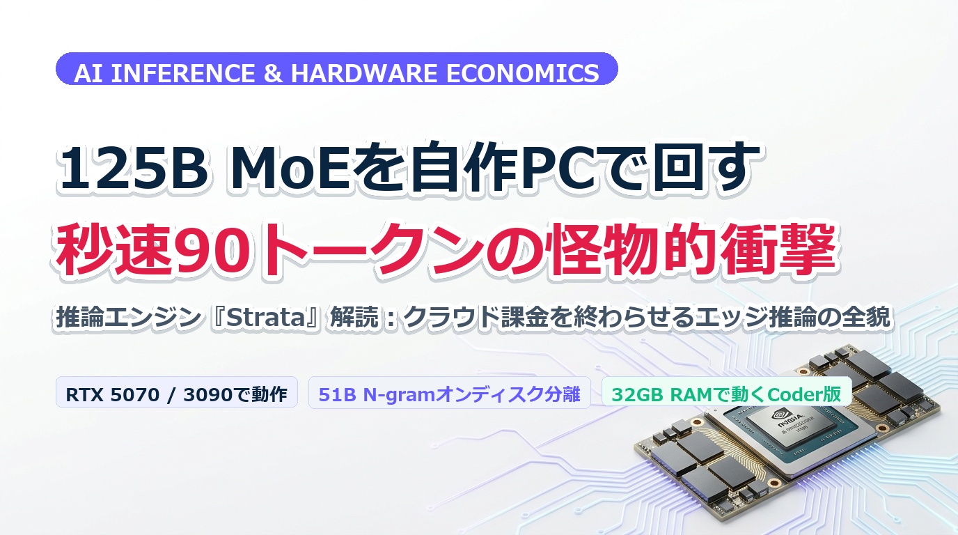 家庭用PCで125B MoEを秒速90トークンで回す怪物的推論エンジンStrata完全解読